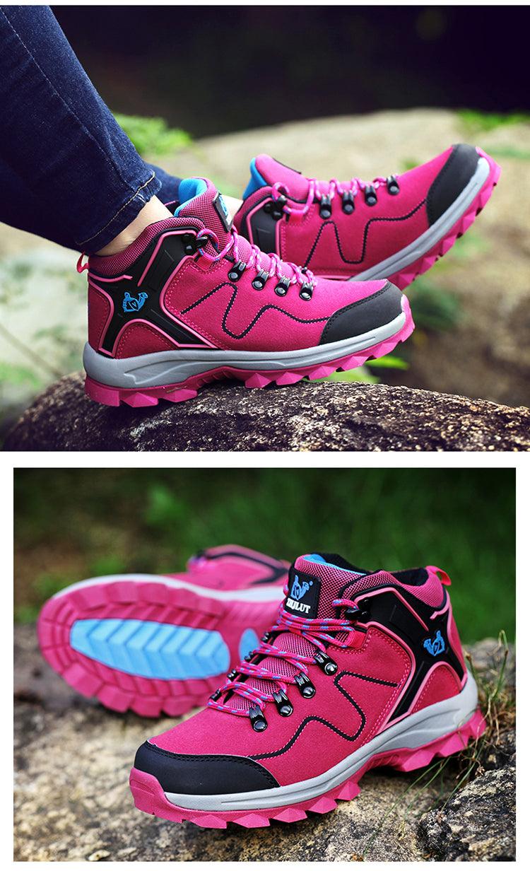 Fashion Outdoor Men's Sports Hiking Boots Wear-Resistant Hiking Men's Fashion Non-slip Waterproof Walking Boots Lightweight Comfortable Sport Ankle Shoes Outdoor Winter Mens Shoes