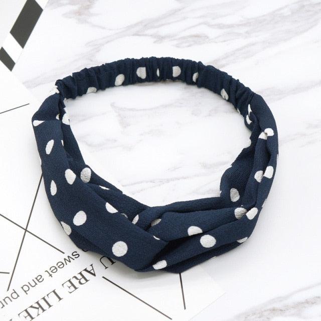 Fashion Wave Point Knot Headband Women Turban Elastic Hairband Head Wrap Hair Accessories for Girls Lady Headwear Hair Band Gorgeous Hair Accessories For Women
