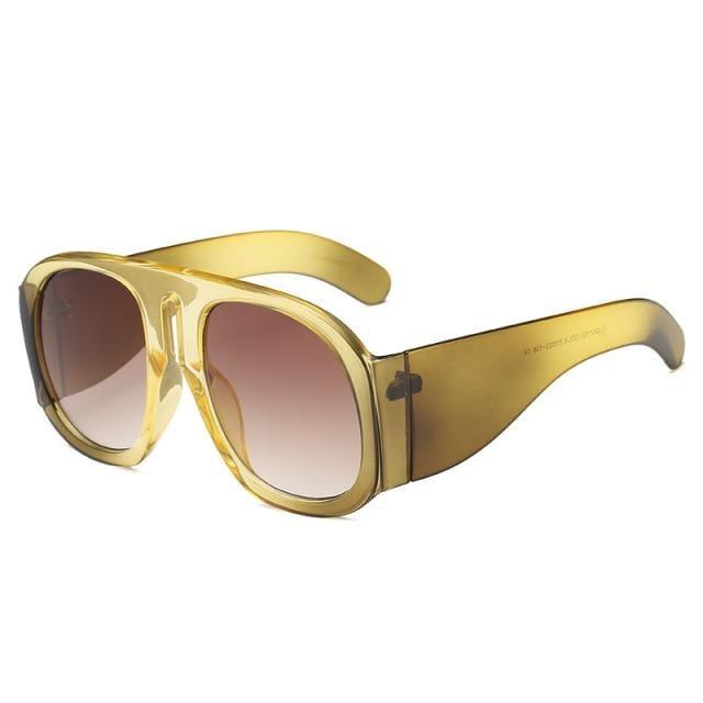 Fashionable & Luxury Round Shape Sunglasses For Men & Women & Designer Oversized & Attractive Personality Colorful Frames Unique Glasses In Retro Style Sunglasses