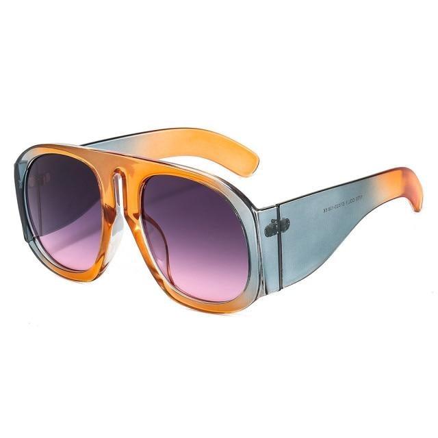 Fashionable & Luxury Round Shape Sunglasses For Men & Women & Designer Oversized & Attractive Personality Colorful Frames Unique Glasses In Retro Style Sunglasses