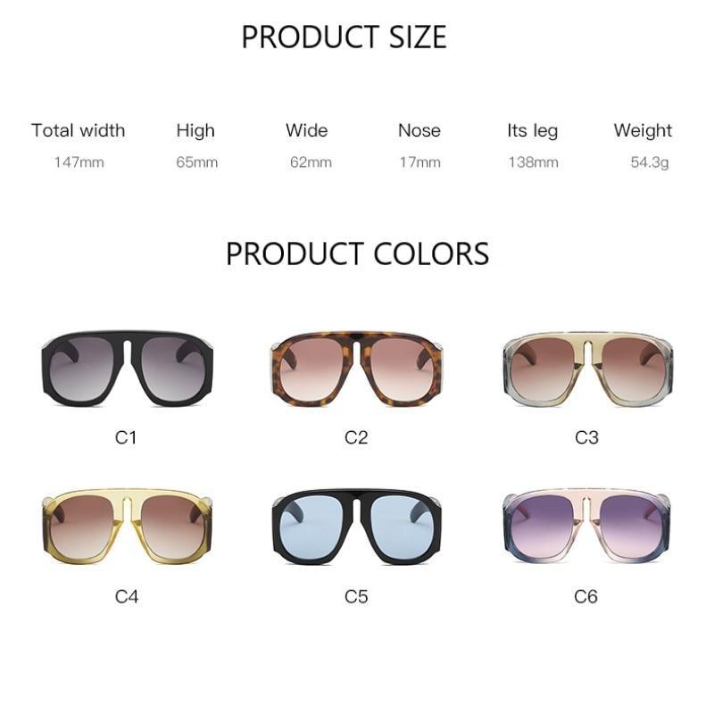 Fashionable & Luxury Round Shape Sunglasses For Men & Women & Designer Oversized & Attractive Personality Colorful Frames Unique Glasses In Retro Style Sunglasses