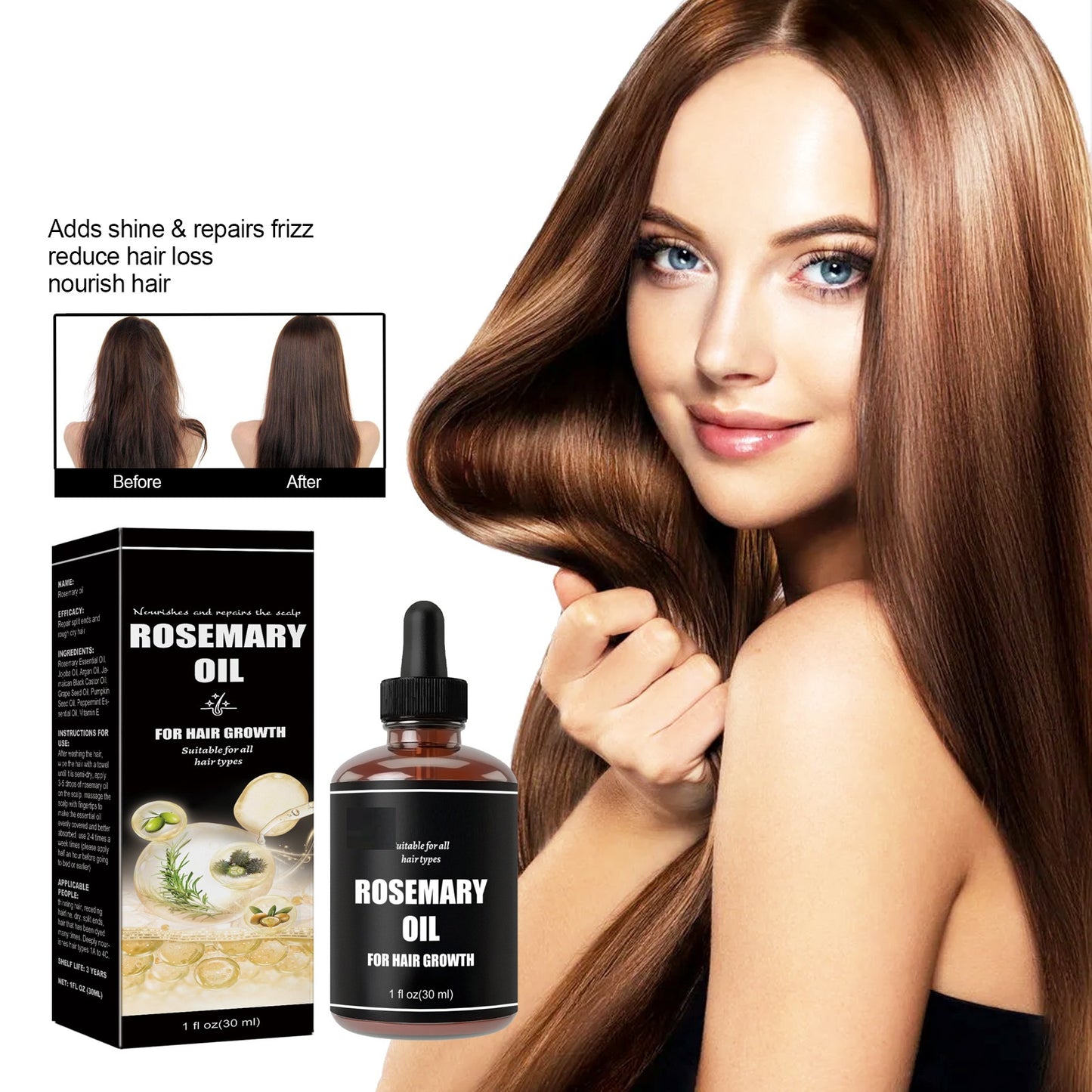 Dense Hair Soft Care Hair Repair Damaged Hair Tail Dry Hair Manic Rosemary Dense