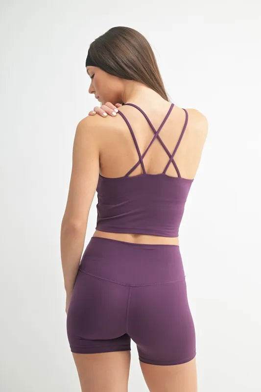 MONO B Venice Cloud Light Crisscross Sports Bra