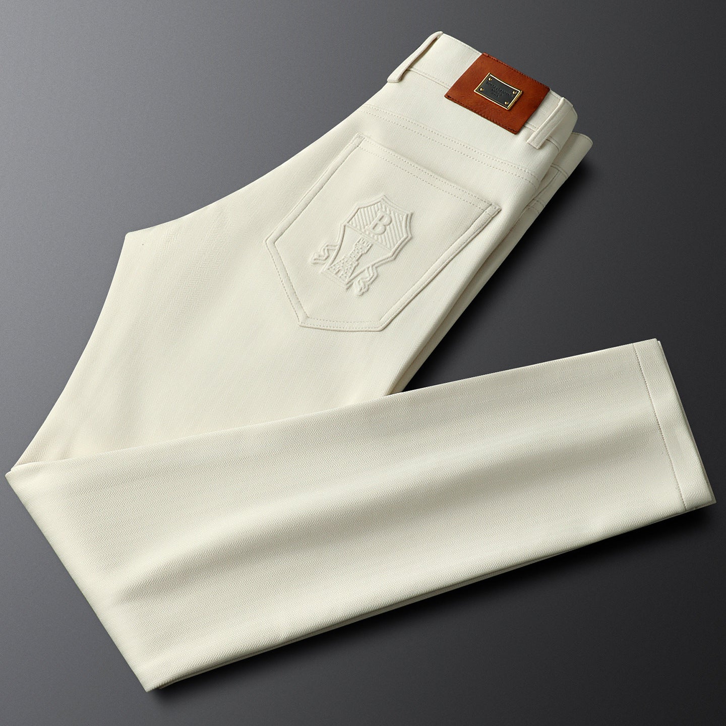 Autumn And Winter Khaki Fashion Casual Men's Simple Skinny Pants