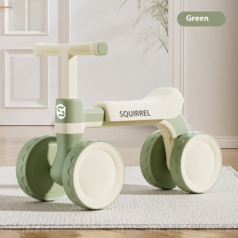 Balance Bike For Kids Four-wheel Pedal-free