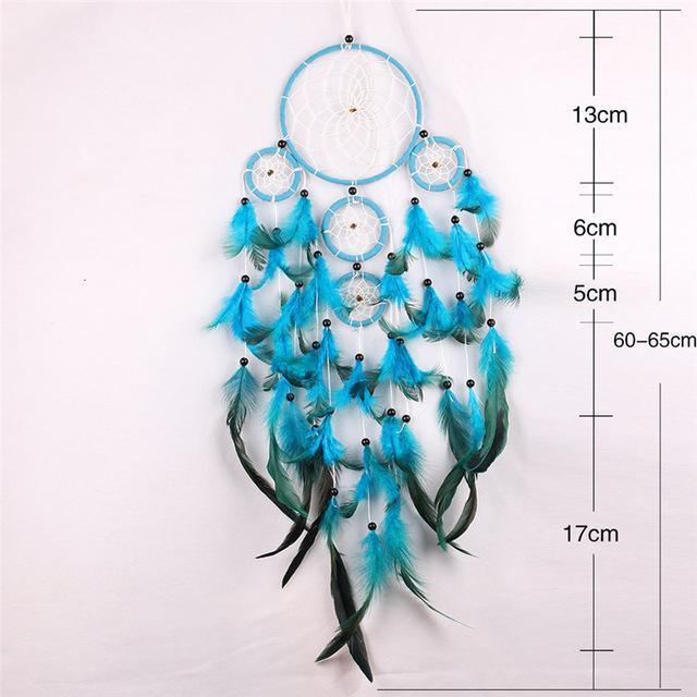 Feather Crafts Dream Catcher Brown Wind Chimes Handmade Christmas Net Handmade Wall Hanging Home Decor Dream Catcher With Feathers For Wall Hanging Car Home Balcony Decorations