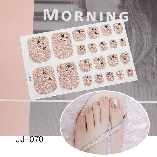 Flake Nail Art Sticker Strawberry Glitter Nail Cover Multicolor Nail Art Full Adhesive Sticker Tips Manicure Nail Art Stickers Decals Women Metal Golden Line Nail Full Nail Wraps for Women Nail Art with Nail File Solid Color Nail Polish Strips Sticker