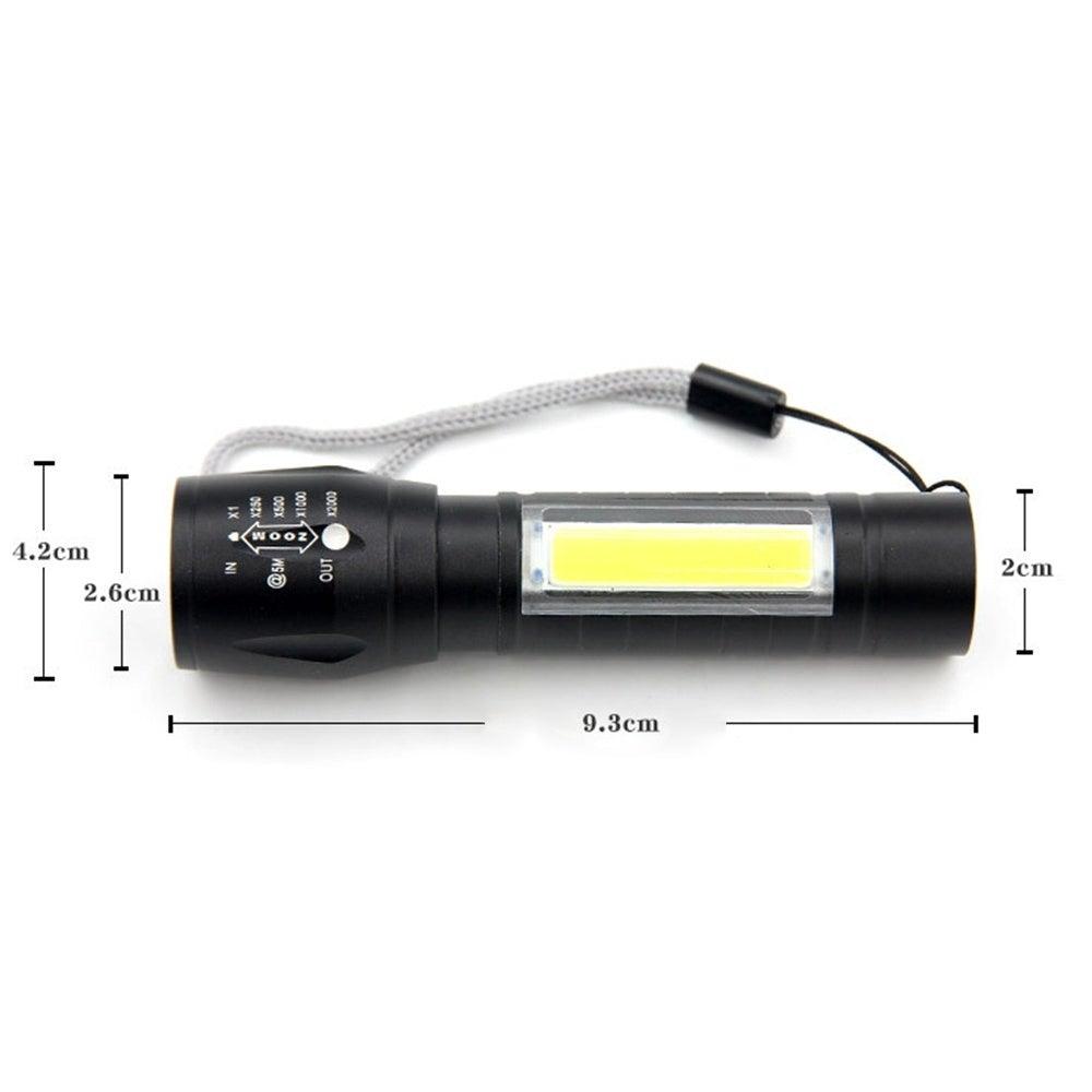 Flashlights Rechargeable USB Portable Super Bright Waterproof Zoomable Portable  LED Focus Flashlight Mini Torch Tactical Flash Light Torch Light  Camping Hiking