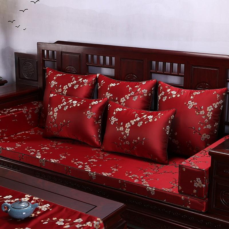 Floral Decorative Pillow Covers Spring Polyester Cushion Cover For Home Decorative Sofa Armchair Bedroom Livingroom Embroidery Floral Pattern Square Decorative Throw Pillow Case Cushion Cover