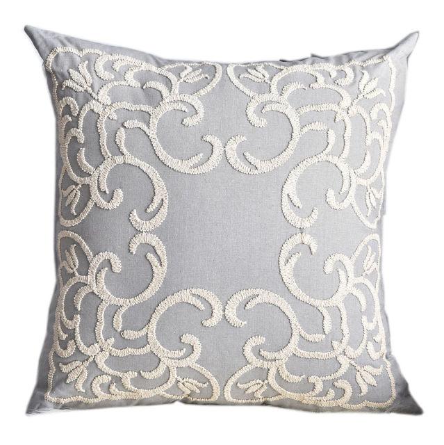 Floral Embroidered Throw Pillow Covers Cotton Pillowcase Sofa Couch For Home Decor Embroidery Throw Pillow Covers Square Cushion Case Modern Cushion Cover Square Pillowcase Decoration for Sofa Bed Chair Car 50x50cm