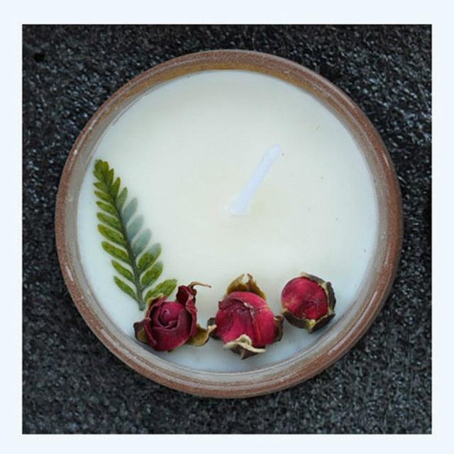 Flower Aromatherapy Candle Soy Wax Home Decorative Scented Candles  Portable Travel Jar Aromatherapy Candles Set Used for Stress Relief in Bath Yoga Sleep Ideal for Thanksgiving Christmas Birthday Wedding Party Home Decoration Aroma Candles