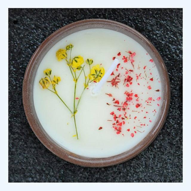 Flower Aromatherapy Candle Soy Wax Home Decorative Scented Candles  Portable Travel Jar Aromatherapy Candles Set Used for Stress Relief in Bath Yoga Sleep Ideal for Thanksgiving Christmas Birthday Wedding Party Home Decoration Aroma Candles