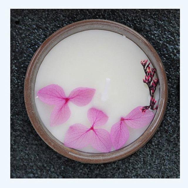 Flower Aromatherapy Candle Soy Wax Home Decorative Scented Candles  Portable Travel Jar Aromatherapy Candles Set Used for Stress Relief in Bath Yoga Sleep Ideal for Thanksgiving Christmas Birthday Wedding Party Home Decoration Aroma Candles