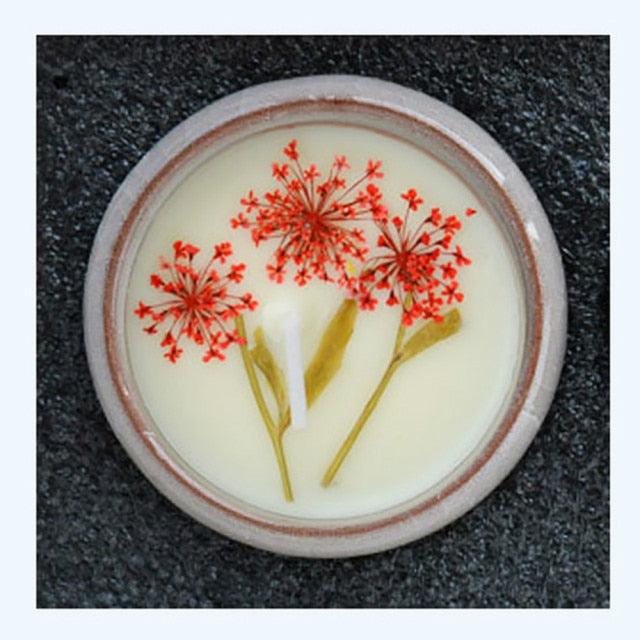 Flower Aromatherapy Candle Soy Wax Home Decorative Scented Candles  Portable Travel Jar Aromatherapy Candles Set Used for Stress Relief in Bath Yoga Sleep Ideal for Thanksgiving Christmas Birthday Wedding Party Home Decoration Aroma Candles