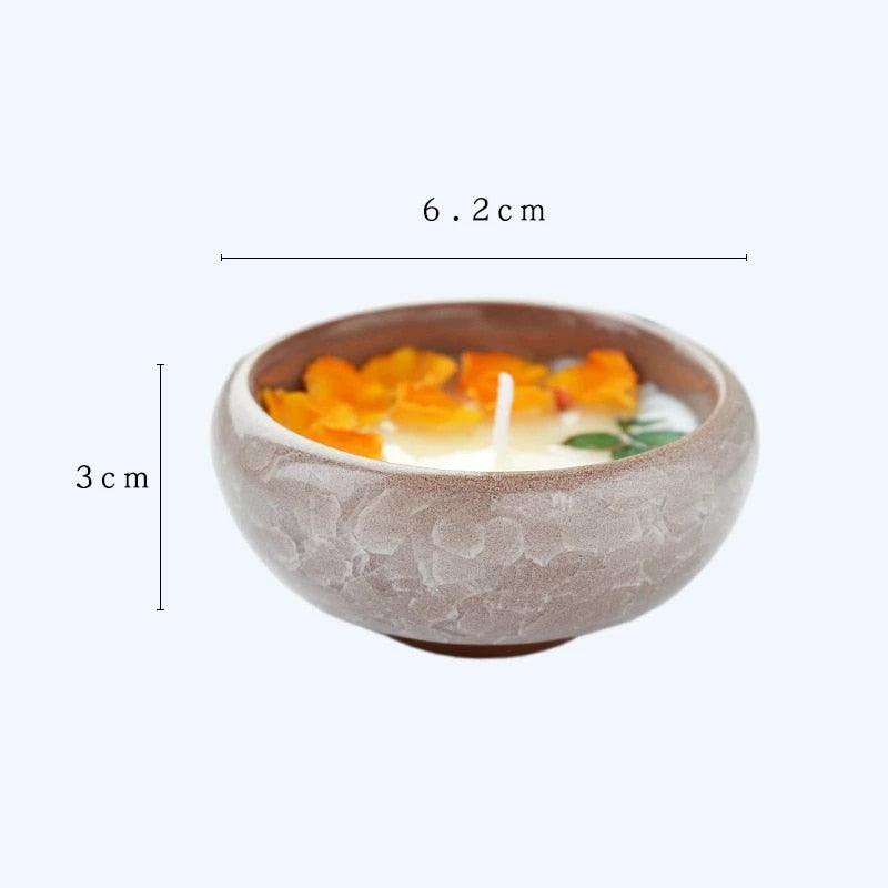 Flower Aromatherapy Candle Soy Wax Home Decorative Scented Candles  Portable Travel Jar Aromatherapy Candles Set Used for Stress Relief in Bath Yoga Sleep Ideal for Thanksgiving Christmas Birthday Wedding Party Home Decoration Aroma Candles