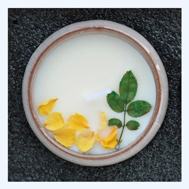 Flower Aromatherapy Candle Soy Wax Home Decorative Scented Candles  Portable Travel Jar Aromatherapy Candles Set Used for Stress Relief in Bath Yoga Sleep Ideal for Thanksgiving Christmas Birthday Wedding Party Home Decoration Aroma Candles