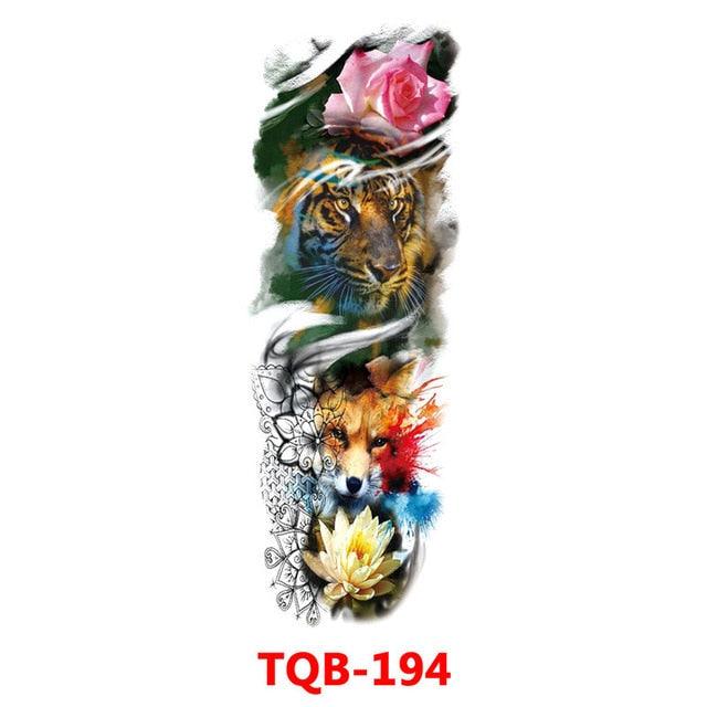 Full Arm Large Size Sleeve Temporary Sticker Dragon Tattoo Waterproof Body Art Realistic 3D Design For Mens