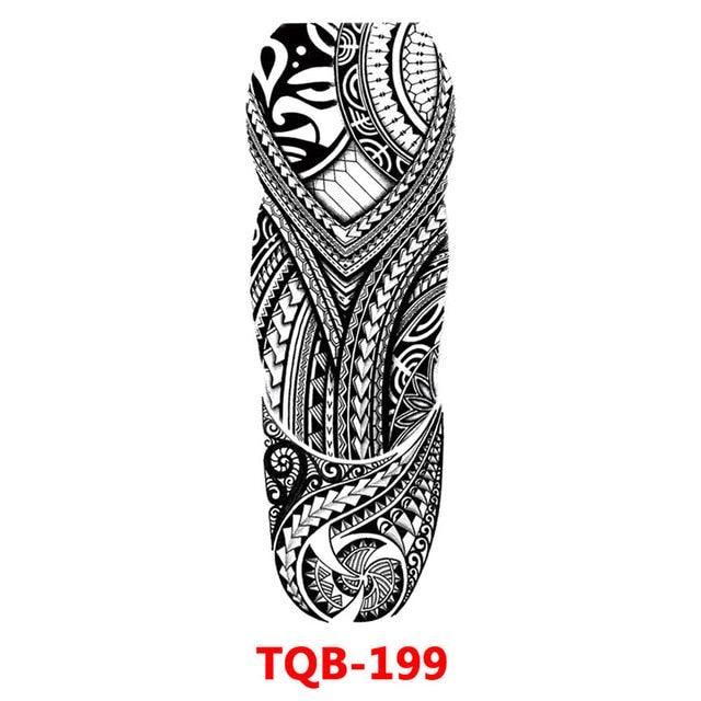 Full Arm Large Size Sleeve Temporary Sticker Dragon Tattoo Waterproof Body Art Realistic 3D Design For Mens