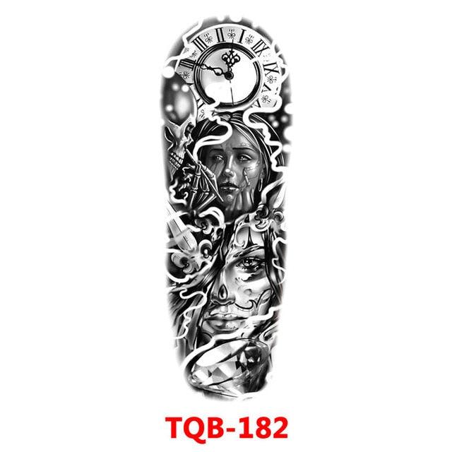 Full Arm Large Size Sleeve Temporary Sticker Dragon Tattoo Waterproof Body Art Realistic 3D Design For Mens