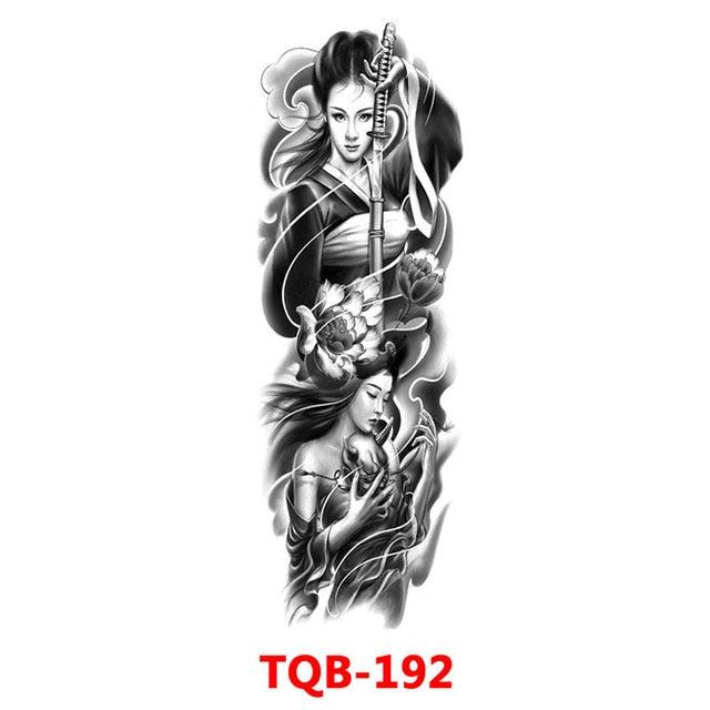 Full Arm Large Size Sleeve Temporary Sticker Dragon Tattoo Waterproof Body Art Realistic 3D Design For Mens