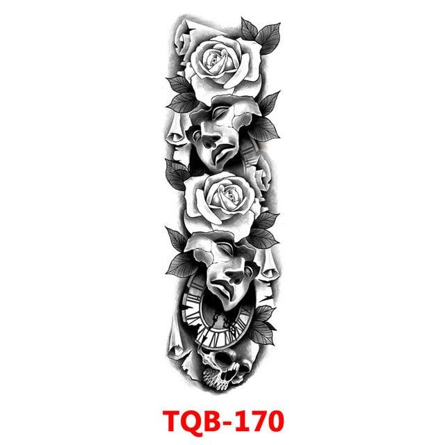 Full Arm Large Size Sleeve Temporary Sticker Dragon Tattoo Waterproof Body Art Realistic 3D Design For Mens