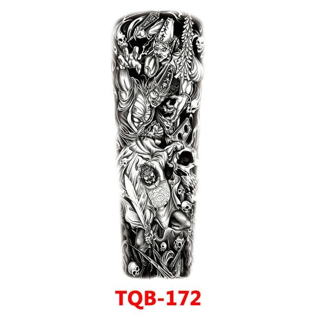 Full Arm Large Size Sleeve Temporary Sticker Dragon Tattoo Waterproof Body Art Realistic 3D Design For Mens