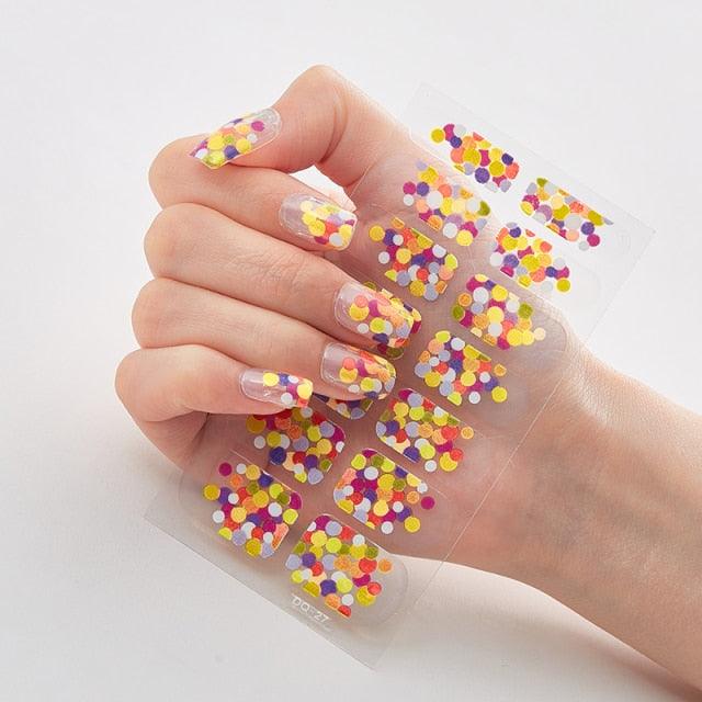 Full Cover Nail Stickers Designer Nail Decals Fashion Five Sorts of Nail Stickers  Nail Sticker set Nail Decoration Nail Strips 3D Nail Art Stickers Decal Slider Template Diy Nail Tool Decorations Nail Art Design Self Adhesive Luxury Designer Nail Sticker