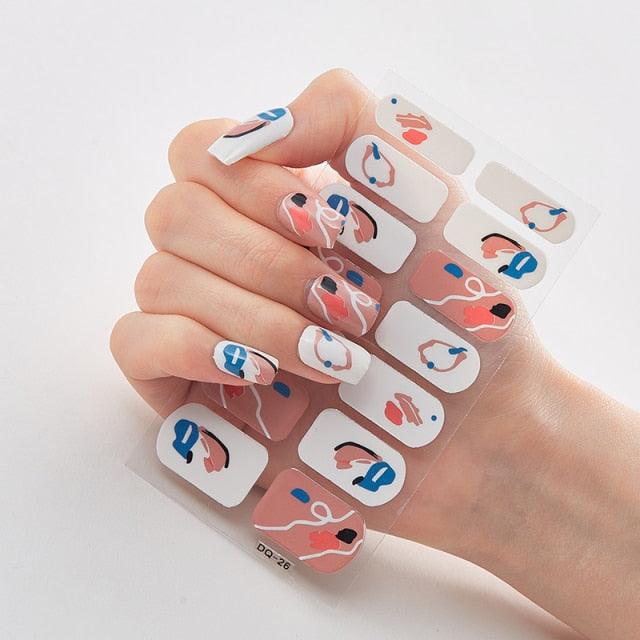 Full Cover Nail Stickers Designer Nail Decals Fashion Five Sorts of Nail Stickers  Nail Sticker set Nail Decoration Nail Strips 3D Nail Art Stickers Decal Slider Template Diy Nail Tool Decorations Nail Art Design Self Adhesive Luxury Designer Nail Sticker