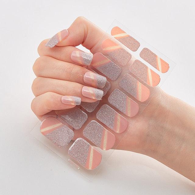 Full Cover Nail Stickers Designer Nail Decals Fashion Five Sorts of Nail Stickers  Nail Sticker set Nail Decoration Nail Strips 3D Nail Art Stickers Decal Slider Template Diy Nail Tool Decorations Nail Art Design Self Adhesive Luxury Designer Nail Sticker