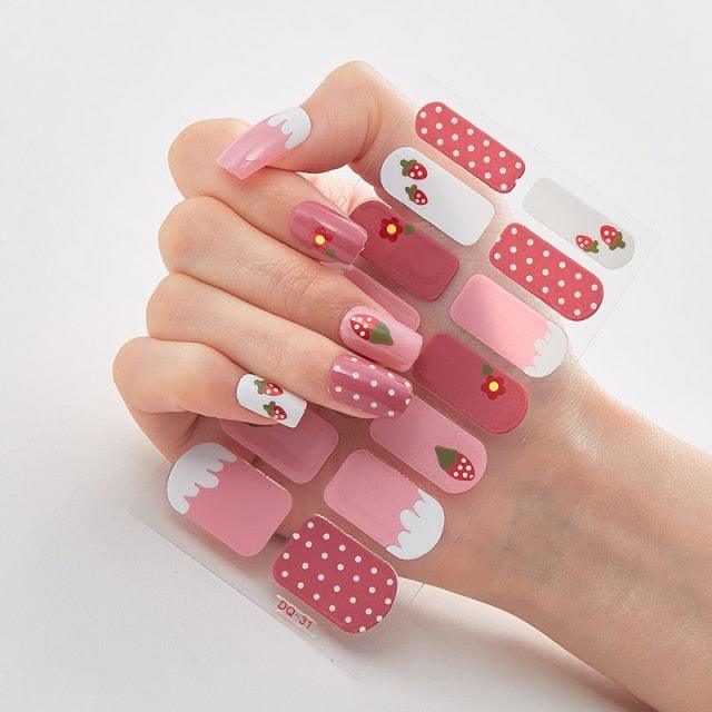 Full Cover Nail Stickers Designer Nail Decals Fashion Five Sorts of Nail Stickers  Nail Sticker set Nail Decoration Nail Strips 3D Nail Art Stickers Decal Slider Template Diy Nail Tool Decorations Nail Art Design Self Adhesive Luxury Designer Nail Sticker