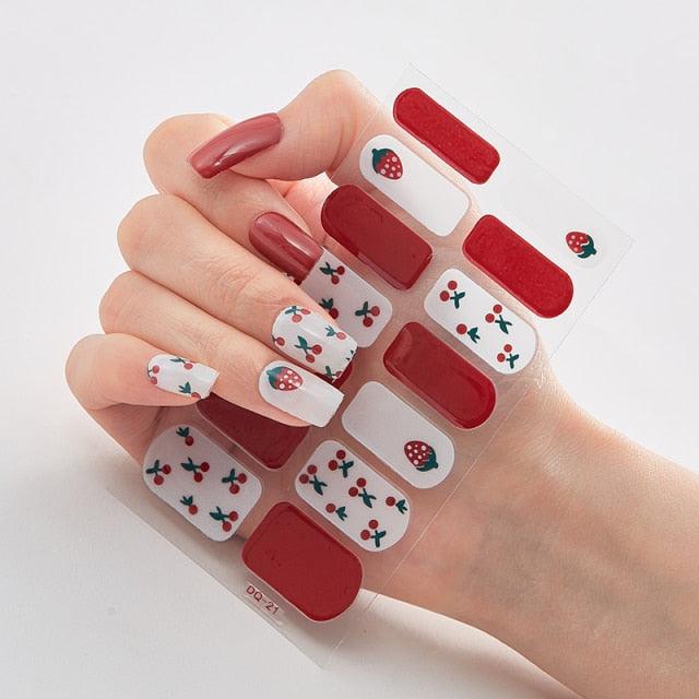Full Cover Nail Stickers Designer Nail Decals Fashion Five Sorts of Nail Stickers  Nail Sticker set Nail Decoration Nail Strips 3D Nail Art Stickers Decal Slider Template Diy Nail Tool Decorations Nail Art Design Self Adhesive Luxury Designer Nail Sticker