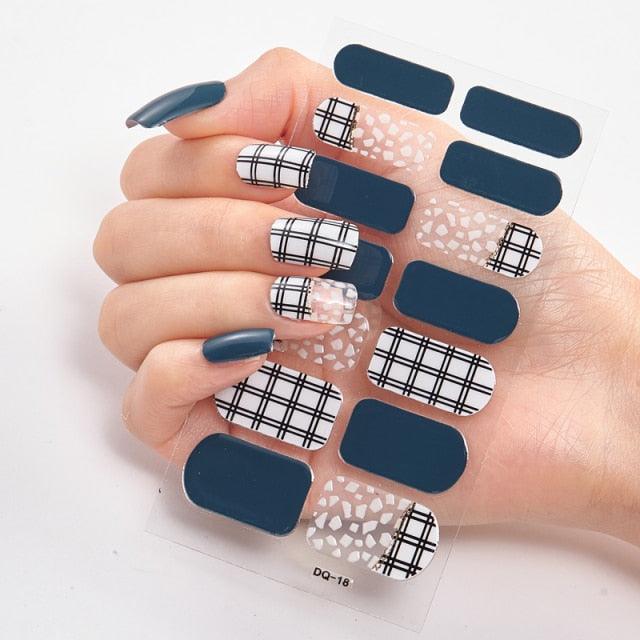 Full Cover Nail Stickers Designer Nail Decals Fashion Five Sorts of Nail Stickers  Nail Sticker set Nail Decoration Nail Strips 3D Nail Art Stickers Decal Slider Template Diy Nail Tool Decorations Nail Art Design Self Adhesive Luxury Designer Nail Sticker