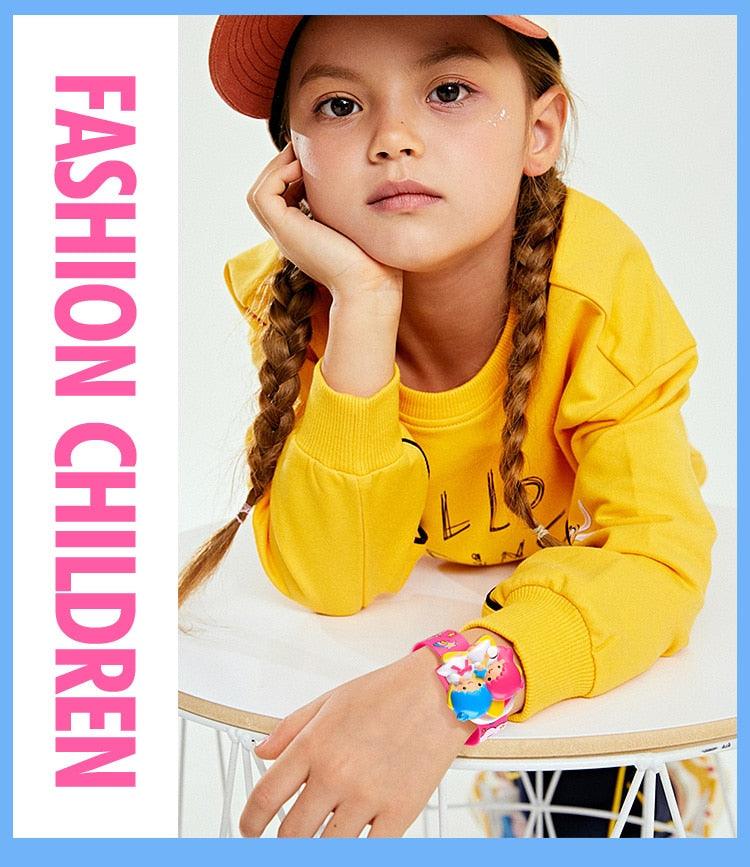 Fun Children Watch Flower Angel Baby Kids Digital Watches Waterproof Small Boys Girls Sport Outdoor LED Kids Silicone Strap Cute Unique Pattern Silicone Colorful Elegant Children Toddler Digital Watch