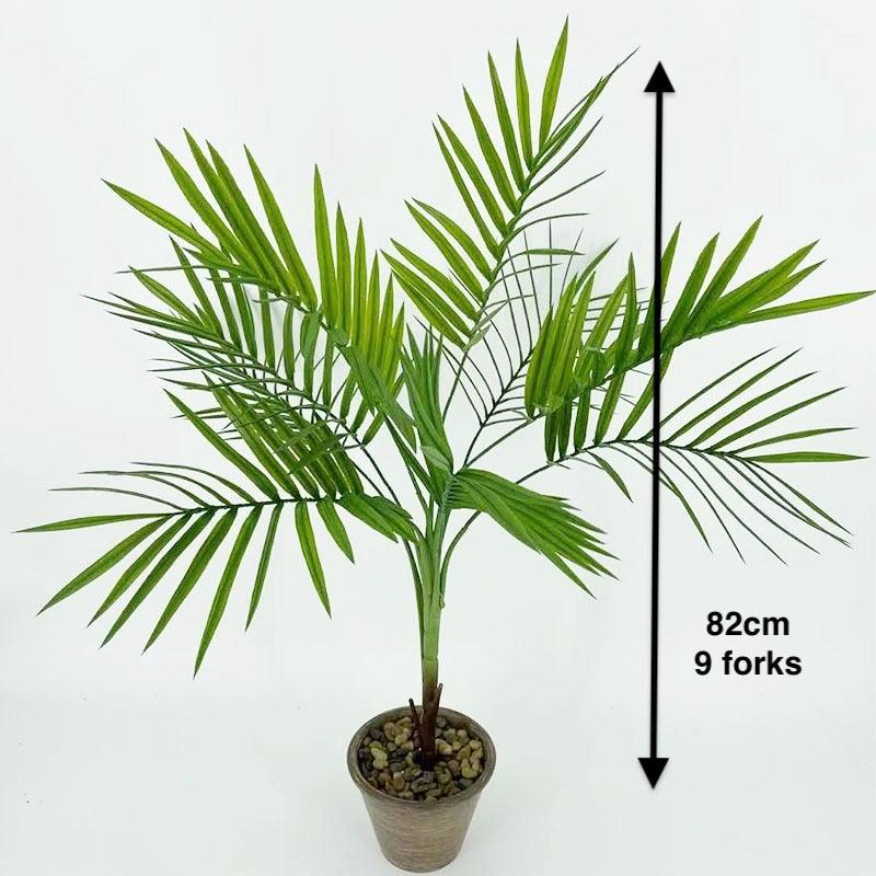 Green Artificial Palm Leaves Plastic Tropical Tree Fake  Indoor Outdoor Garden Home Outdoor Decorations