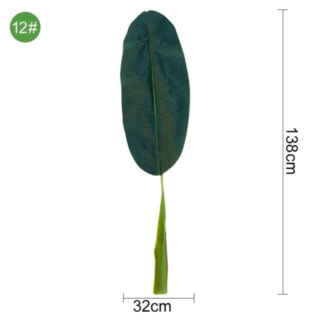 Green Artificial Palm Leaves Plastic Tropical Tree Fake  Indoor Outdoor Garden Home Outdoor Decorations
