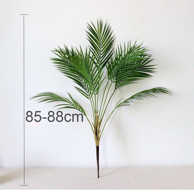 Green Artificial Palm Leaves Plastic Tropical Tree Fake  Indoor Outdoor Garden Home Outdoor Decorations
