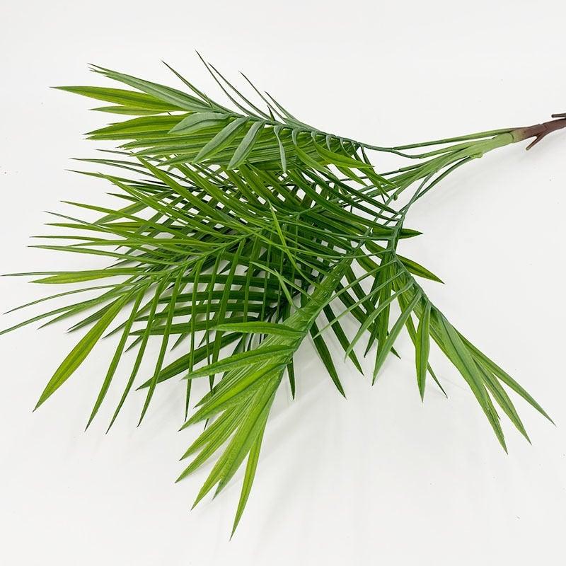 Green Artificial Palm Leaves Plastic Tropical Tree Fake  Indoor Outdoor Garden Home Outdoor Decorations