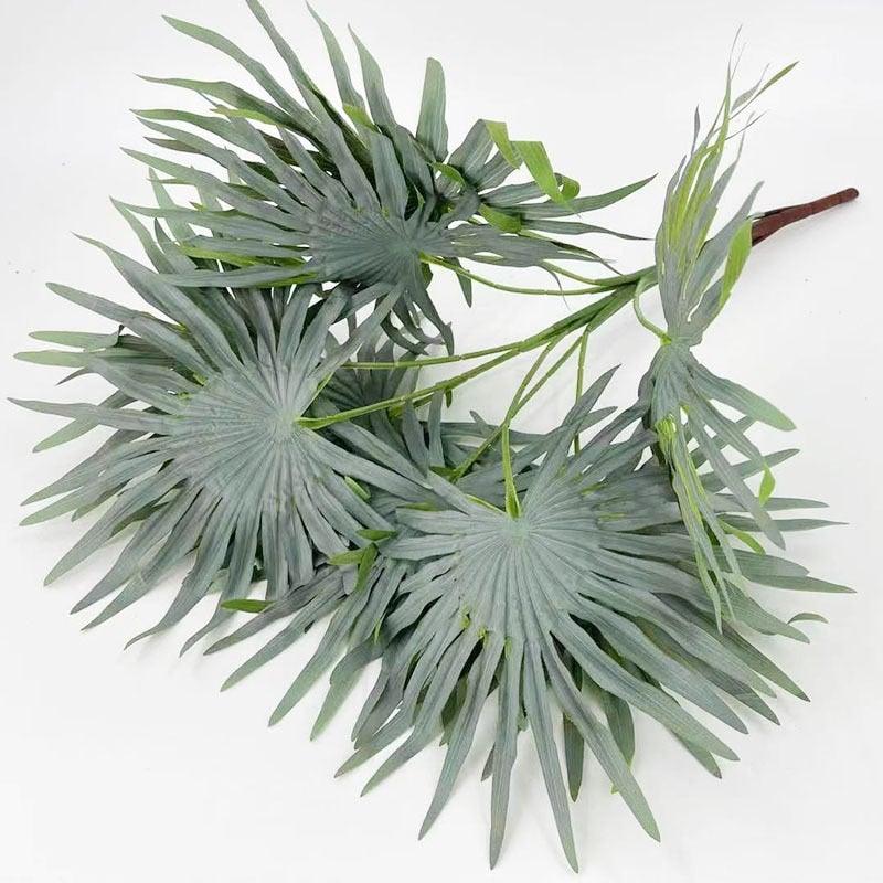 Green Artificial Palm Leaves Plastic Tropical Tree Fake  Indoor Outdoor Garden Home Outdoor Decorations