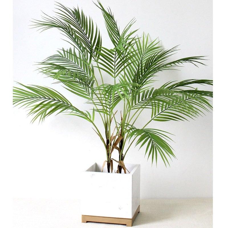 Green Artificial Palm Leaves Plastic Tropical Tree Fake  Indoor Outdoor Garden Home Outdoor Decorations