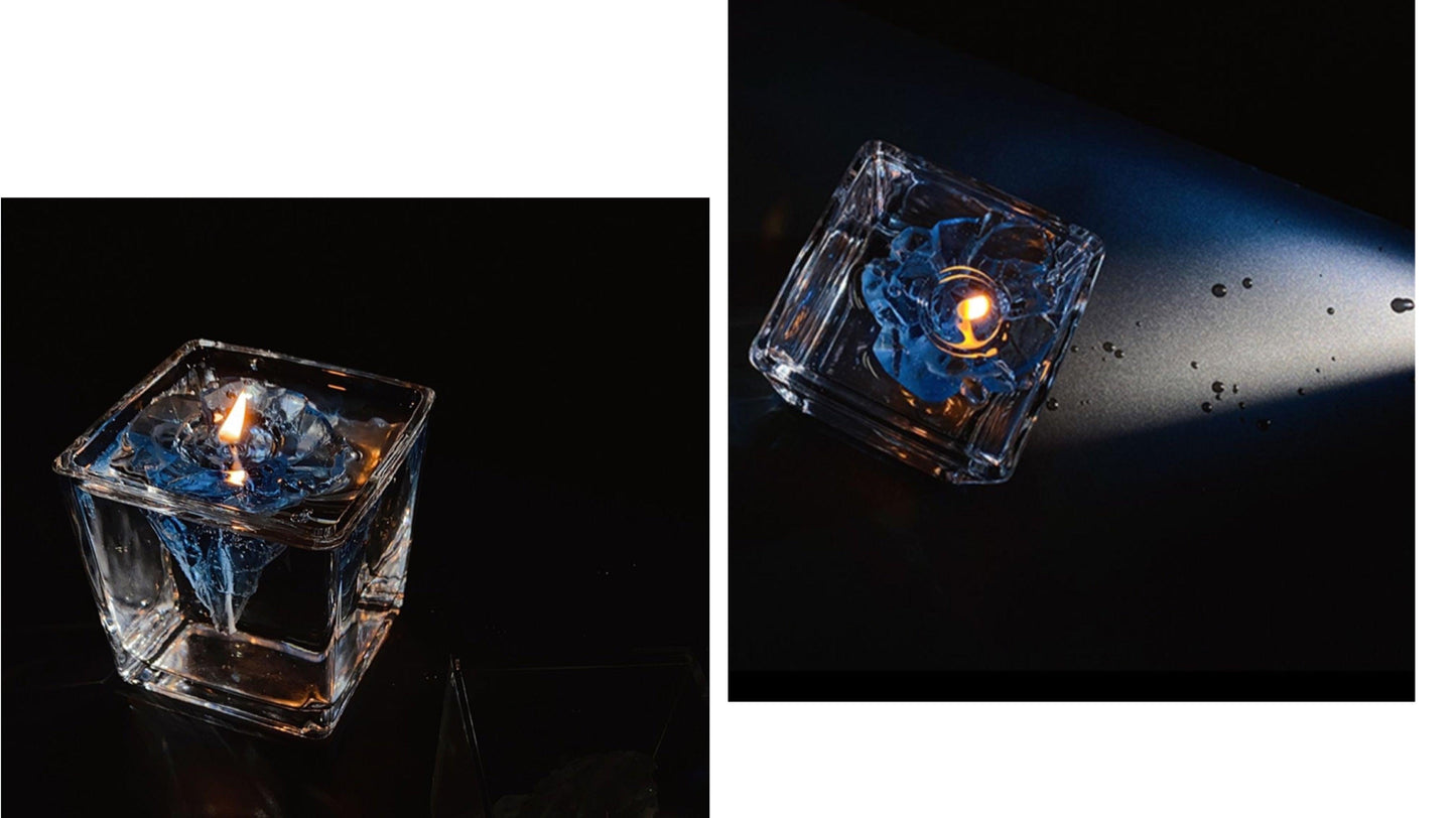 Handmade 3D Iceberg Candle With Candle Wick Jelly Wax Candle Floating Candle Elegant Transparent Iceberg Shape Romantic Party Candles Cute New Design Trendy Home Decor Table Decor Iceberg Shape Candles