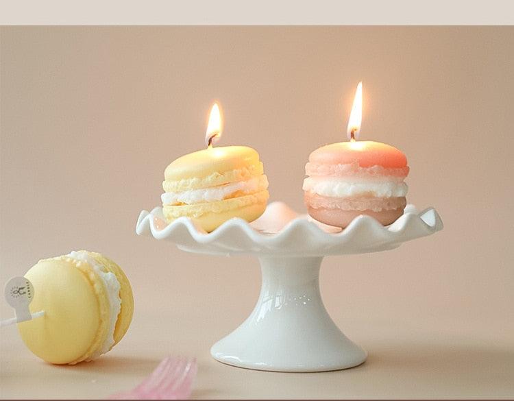Handmade Lovely Macaron Candle Macaron Candles Scented Candle Cute Handmade Aromatherapy Candles Gifts For Women Home Decor Candle Scented Candles Aromatherapy Wedding Home Decoration Scented Candles INS Shooting Props