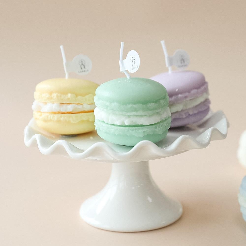 Handmade Lovely Macaron Candle Macaron Candles Scented Candle Cute Handmade Aromatherapy Candles Gifts For Women Home Decor Candle Scented Candles Aromatherapy Wedding Home Decoration Scented Candles INS Shooting Props