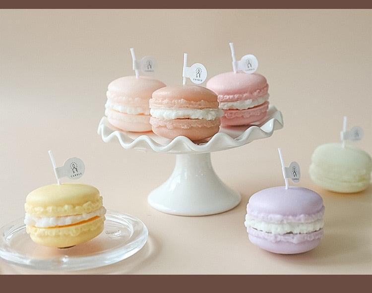 Handmade Lovely Macaron Candle Macaron Candles Scented Candle Cute Handmade Aromatherapy Candles Gifts For Women Home Decor Candle Scented Candles Aromatherapy Wedding Home Decoration Scented Candles INS Shooting Props