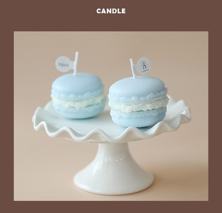 Handmade Lovely Macaron Candle Macaron Candles Scented Candle Cute Handmade Aromatherapy Candles Gifts For Women Home Decor Candle Scented Candles Aromatherapy Wedding Home Decoration Scented Candles INS Shooting Props