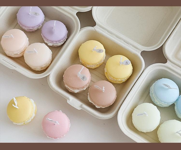 Handmade Lovely Macaron Candle Macaron Candles Scented Candle Cute Handmade Aromatherapy Candles Gifts For Women Home Decor Candle Scented Candles Aromatherapy Wedding Home Decoration Scented Candles INS Shooting Props