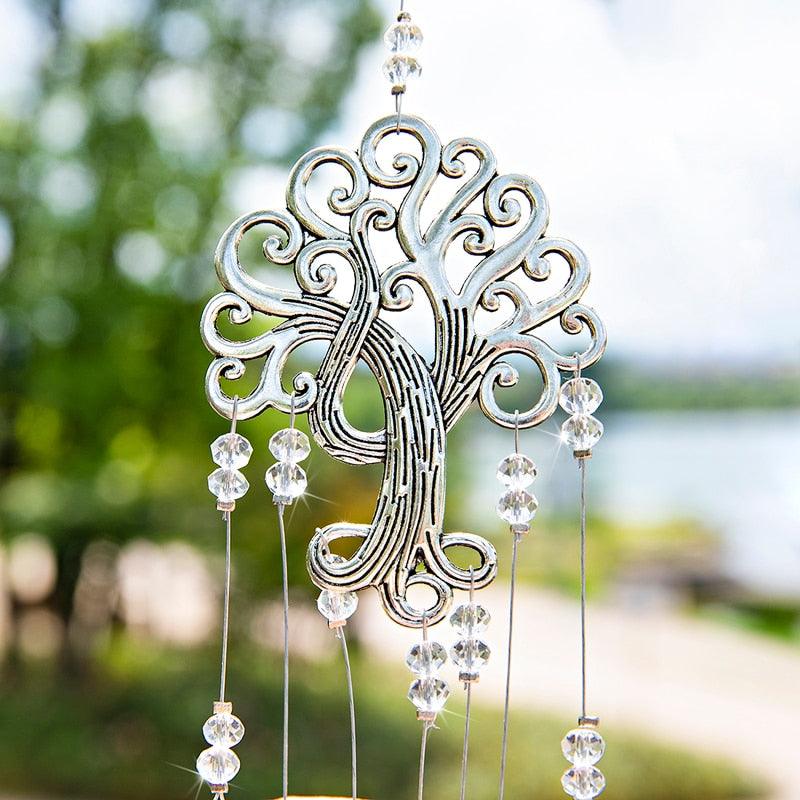 Hanging Crystal With Ball Prism Rainbow Maker Tree of Life Decor For Garden Window Rainbow Maker with Chain for Easy Hanging Outdoor Home Kids Room Window