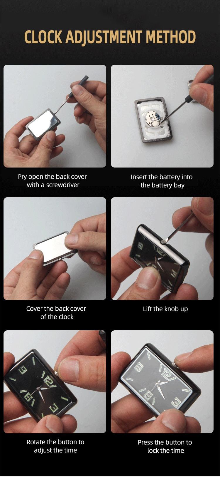 High Quality Auto Fashion Watch Automobile Quartz Clock Car Dashboard Mini Clock Automotive Clock Car Clock Refit Interior Luminous Electronic Quartz Watch Ornaments Car Decoration Ornaments Vehicle Car Accessories