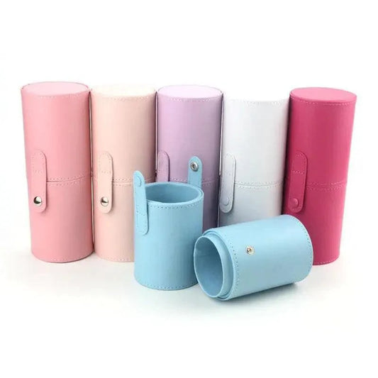 High Quality PU Leather Makeup Storage Holder Cosmetic Cup Case Box for Makeup Brush Pen