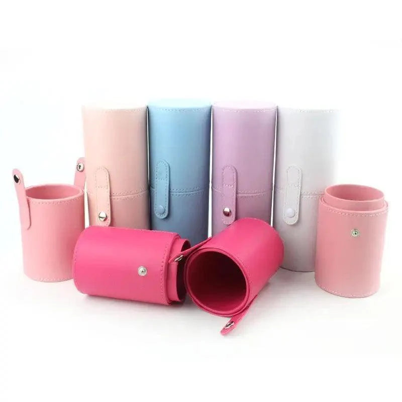 High Quality PU Leather Makeup Storage Holder Cosmetic Cup Case Box for Makeup Brush Pen