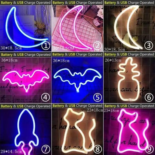 High Quality Wholesale LED Neon Night Light Sign Wall Art Sign Night Lamp Xmas Birthday Gift Wedding Party Wall Hanging Neon Lamp Home Decor